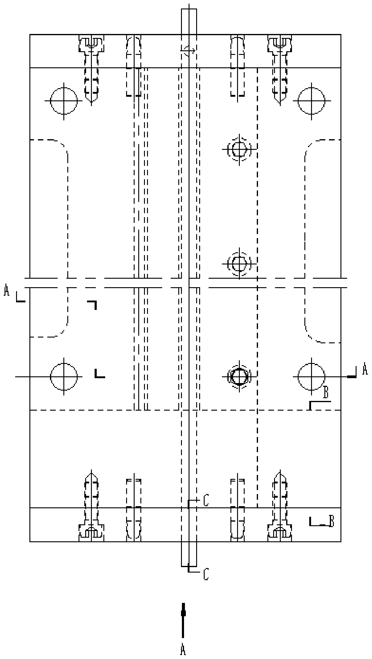 Mould for hollow sealing piece with fabric and continuous moulding method thereof