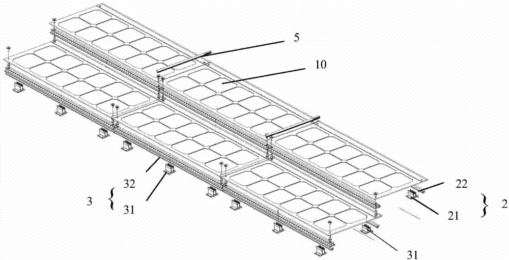 Waterproof structure of household roof photovoltaic power generation system