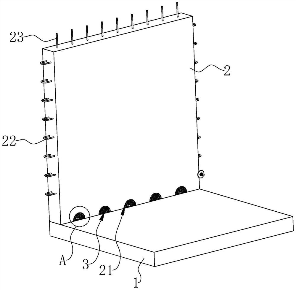 Assembly type ring rib buckling concrete shear wall system structure and construction method thereof