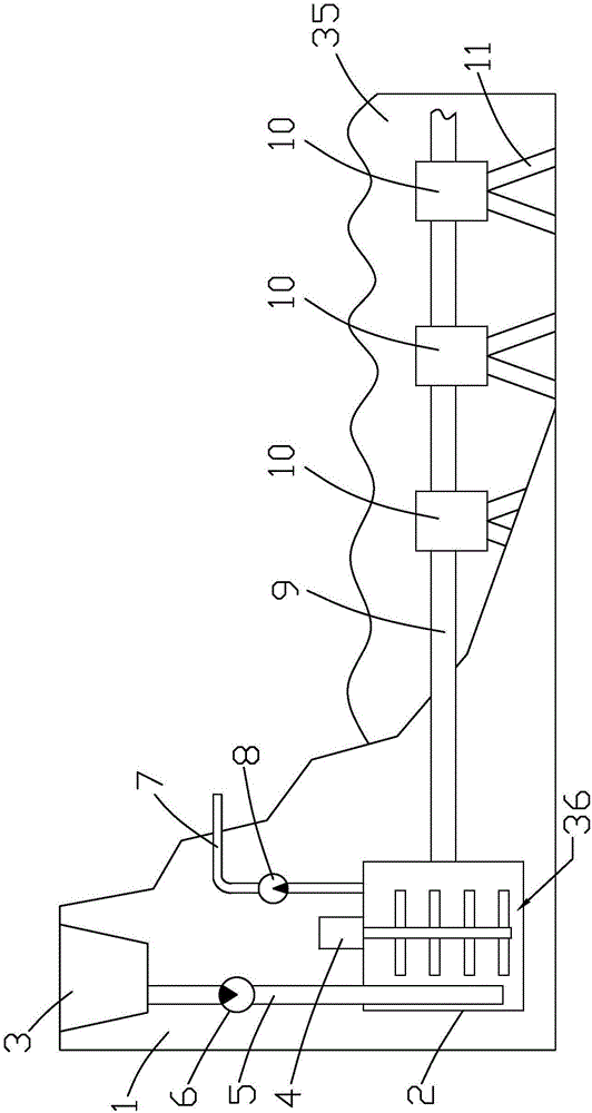 Monitoring treatment device for riverway construction fracture surface bottom mud and construction method of monitoring treatment device