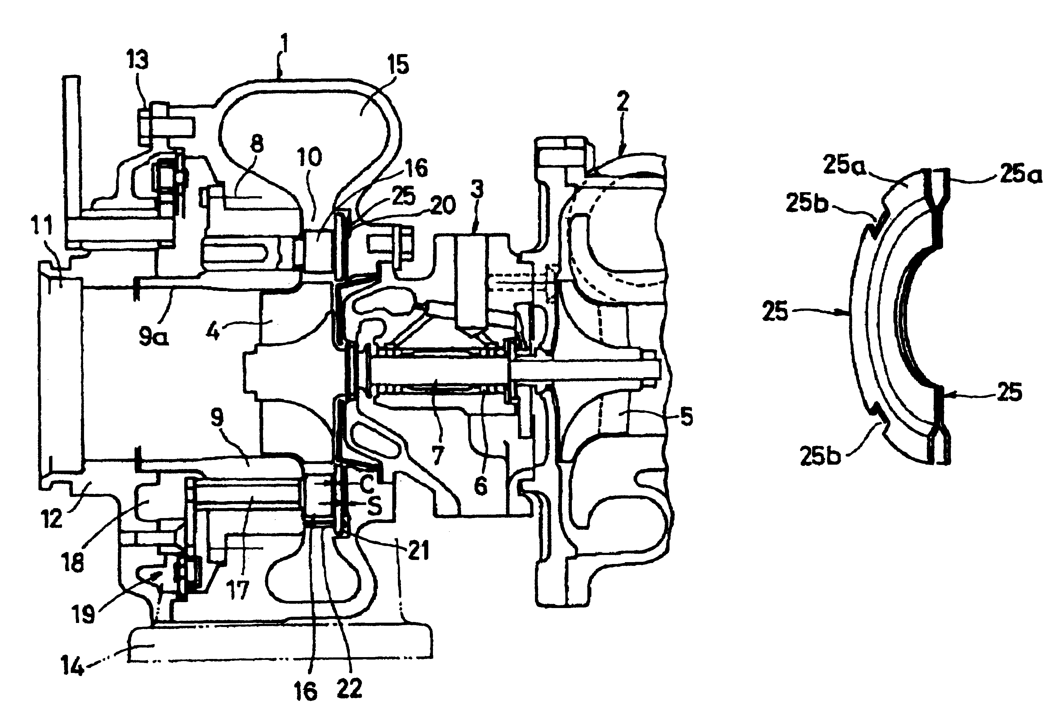 Gas sealing apparatus for variable capacity supercharger