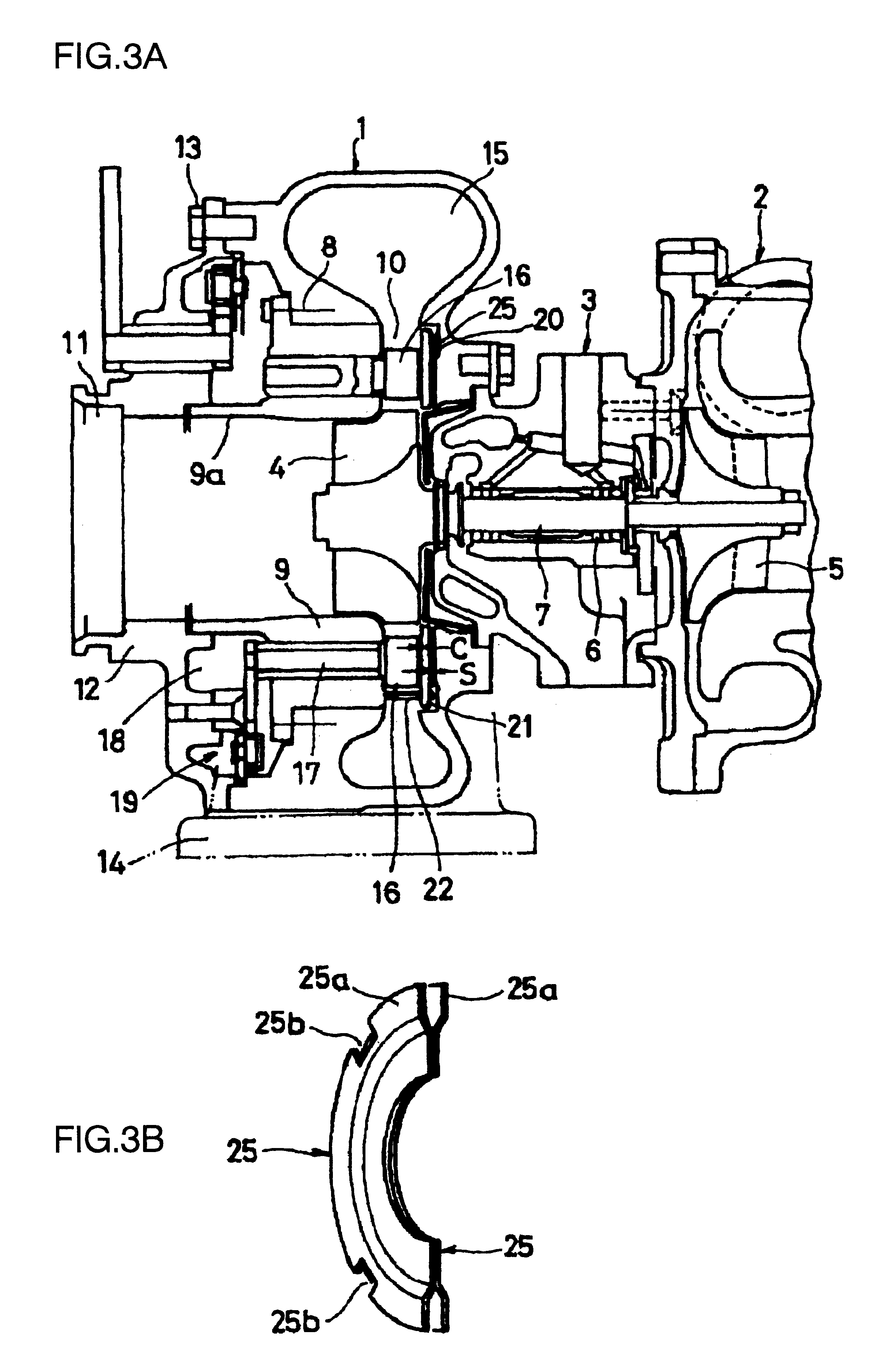 Gas sealing apparatus for variable capacity supercharger