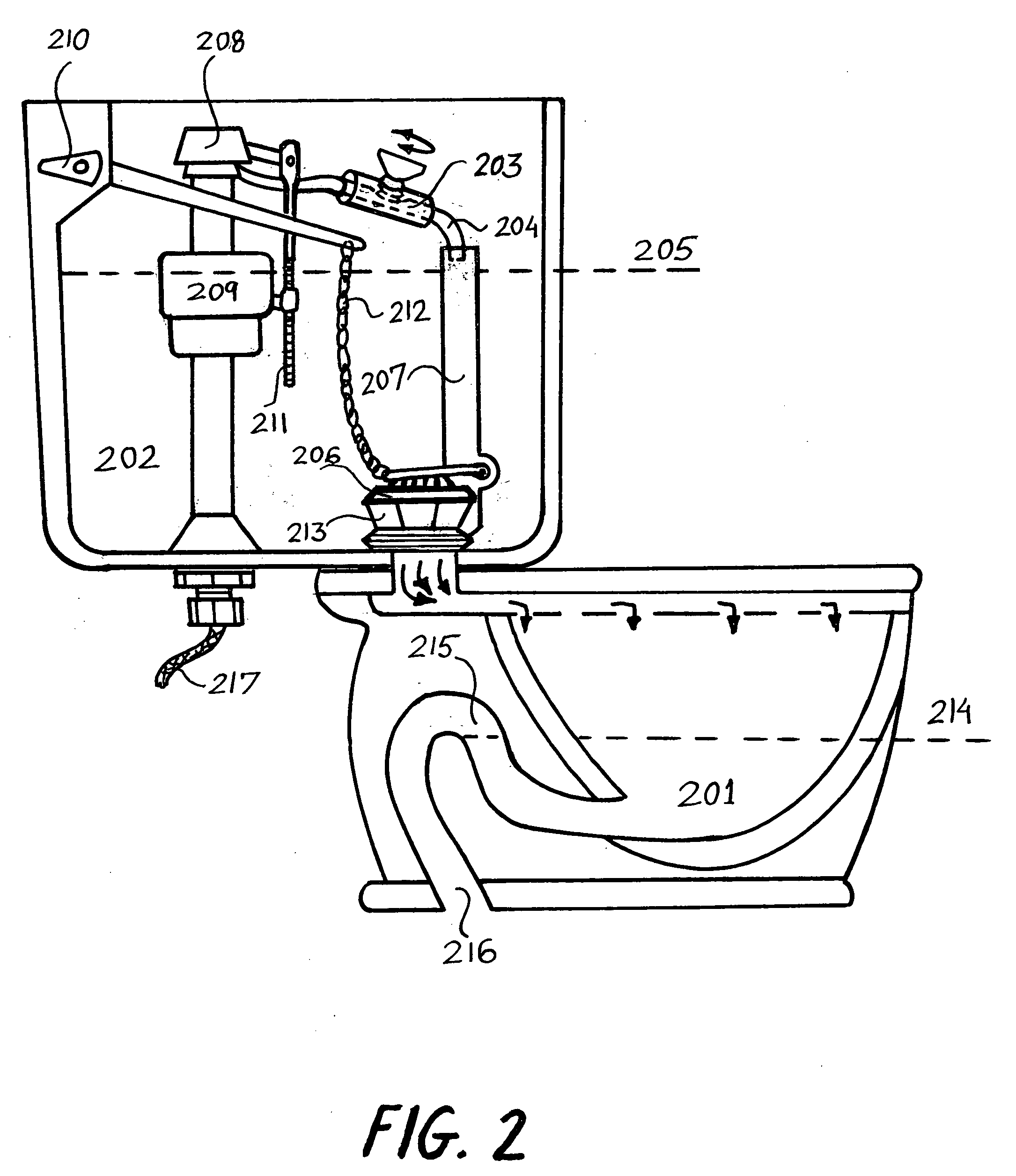 Apparatus and method to control and adjust water consumption by a toilet during refill of the bowl and reservior