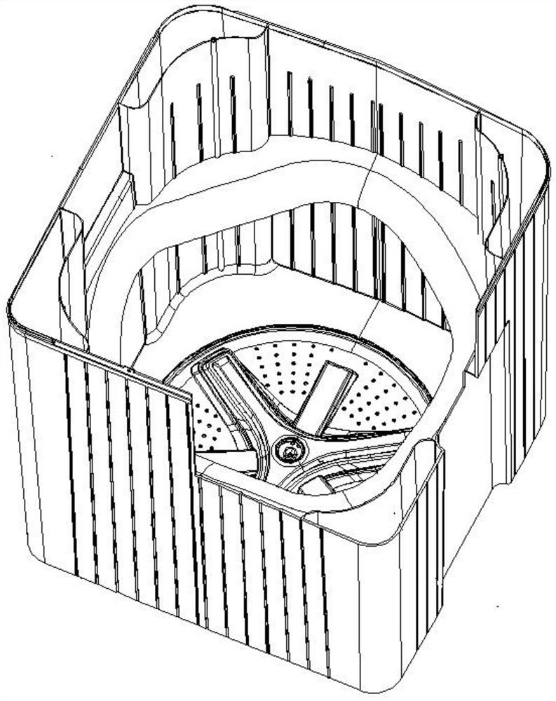 Baffle ring for noise reduction of washing machine
