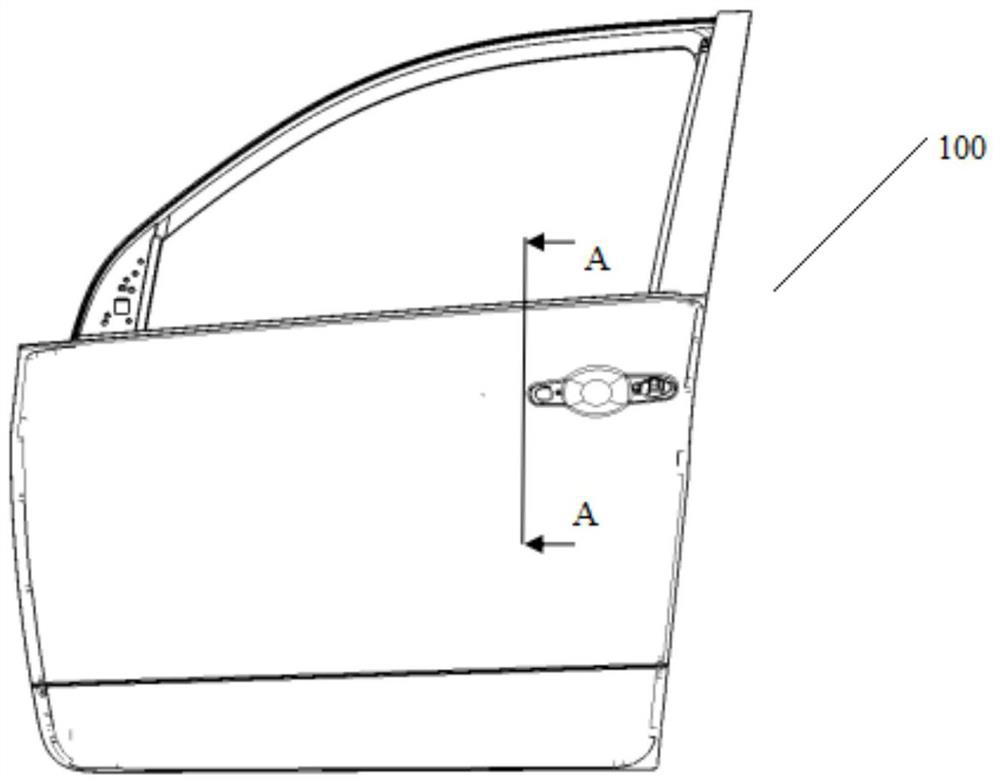 Composite material vehicle door including outer water cutting windowsill beam