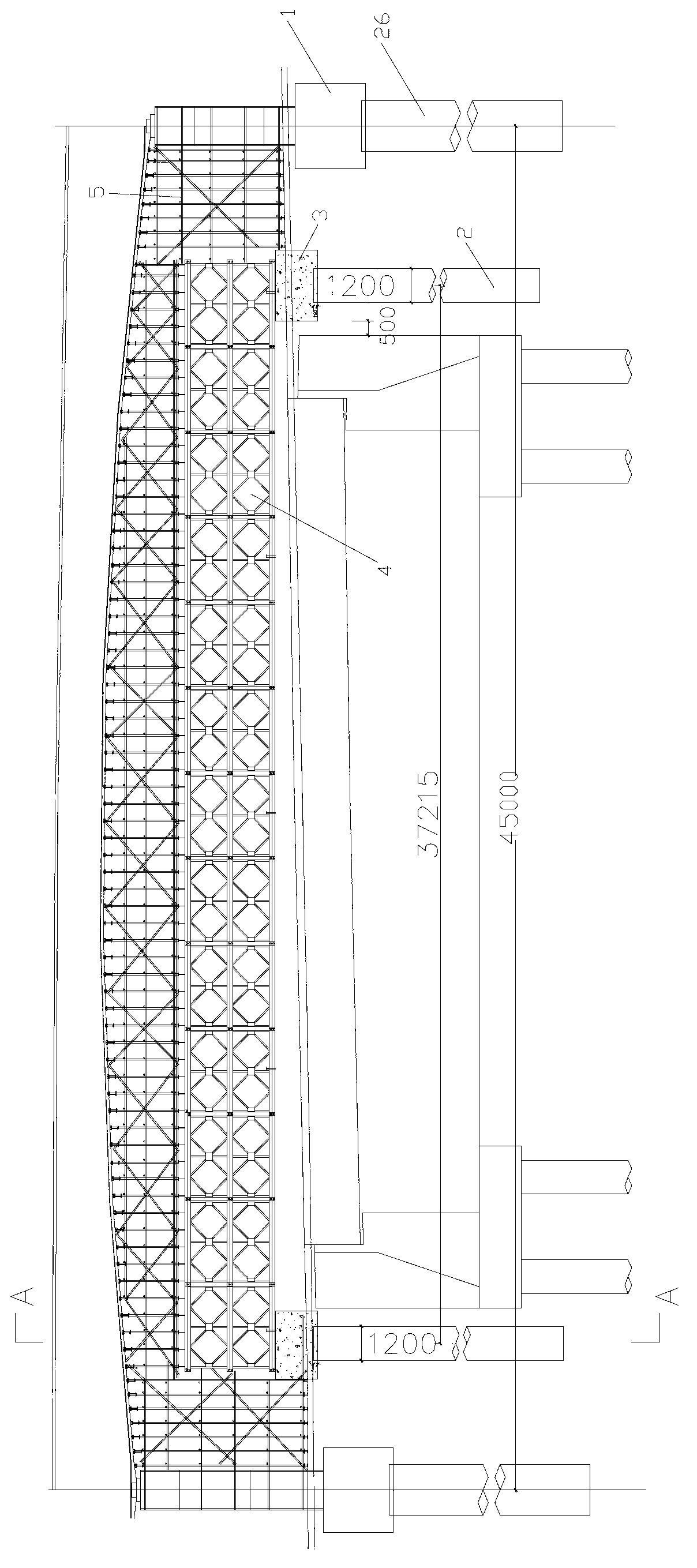 Large-span double-layer Bailey truss structure and construction method thereof