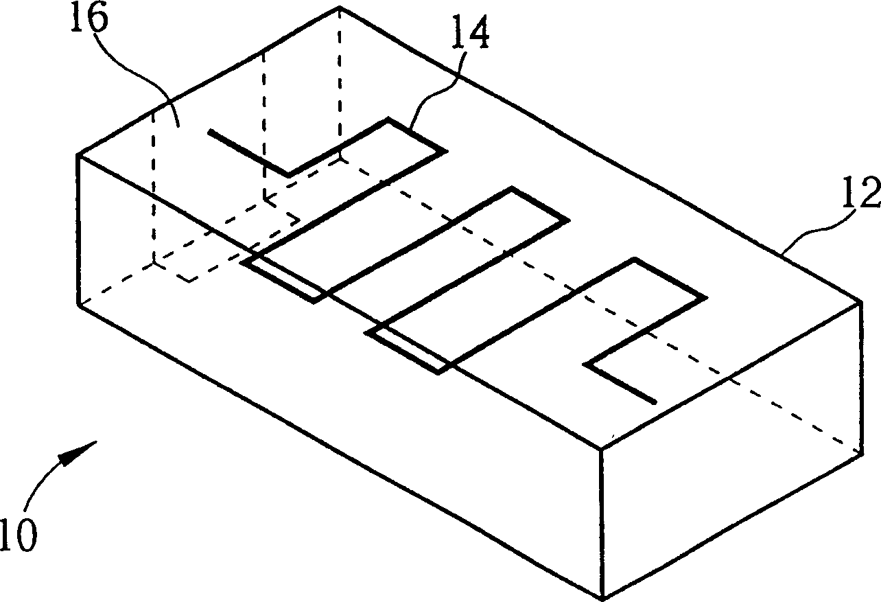 Double frequency function curved antenna