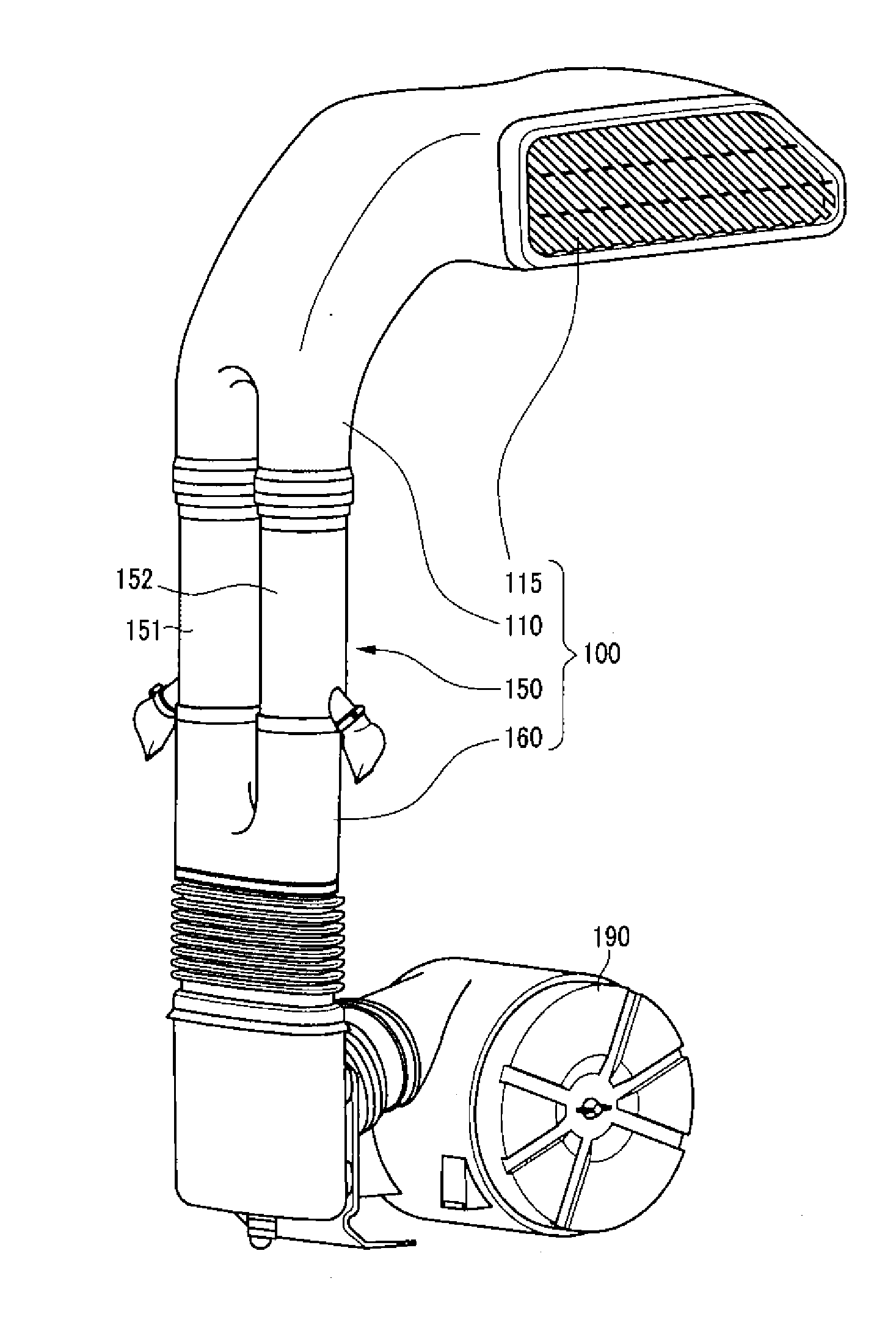 Intake duct system for an engine