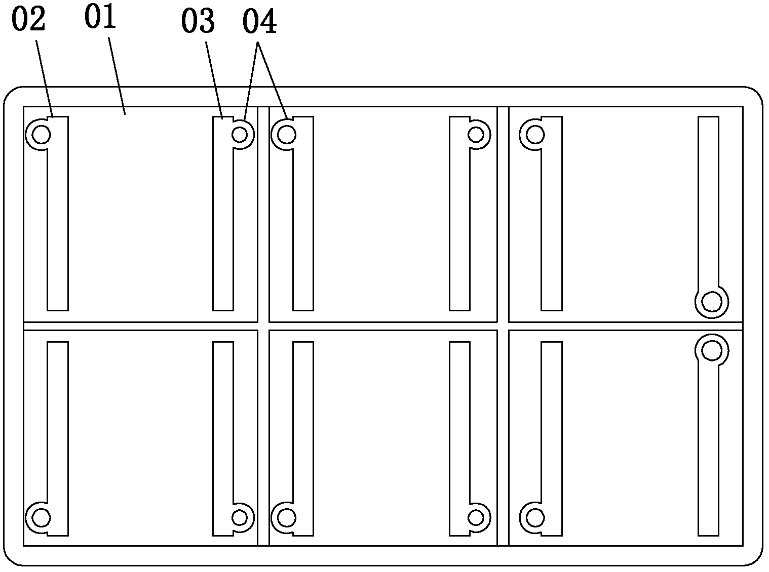 Cast welding mould of storage batteries