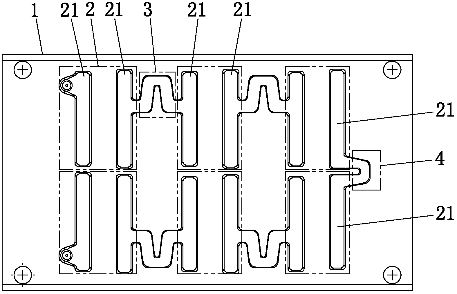 Cast welding mould of storage batteries