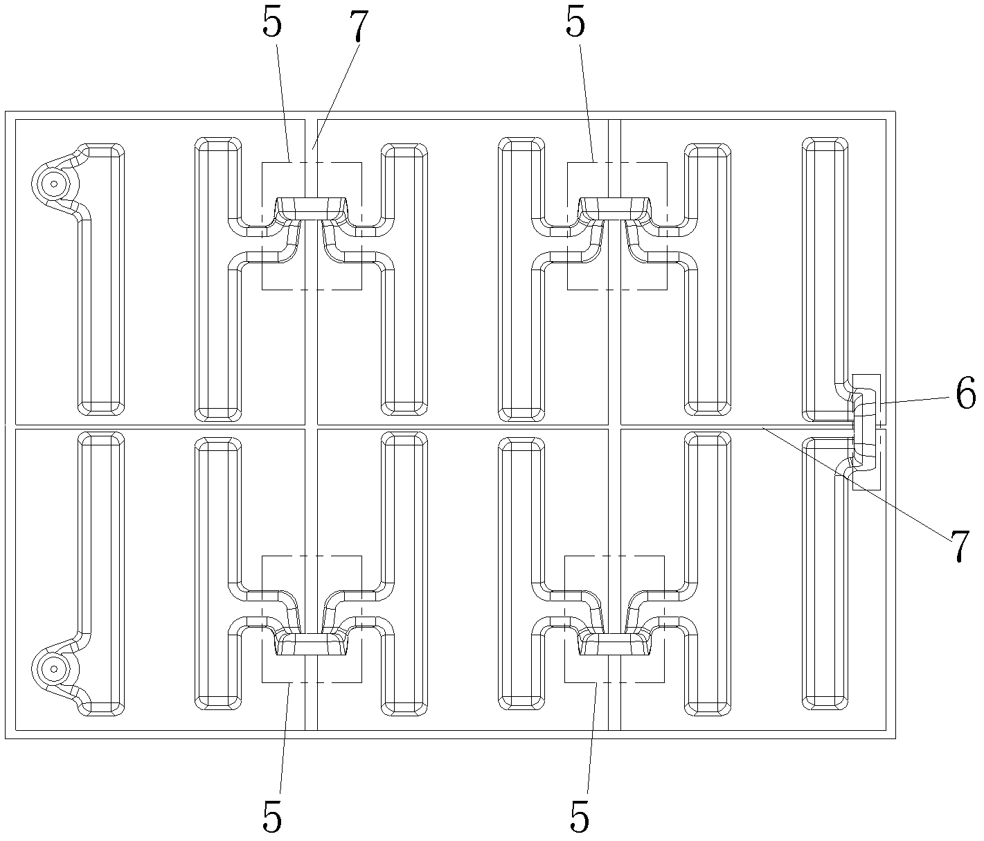 Cast welding mould of storage batteries