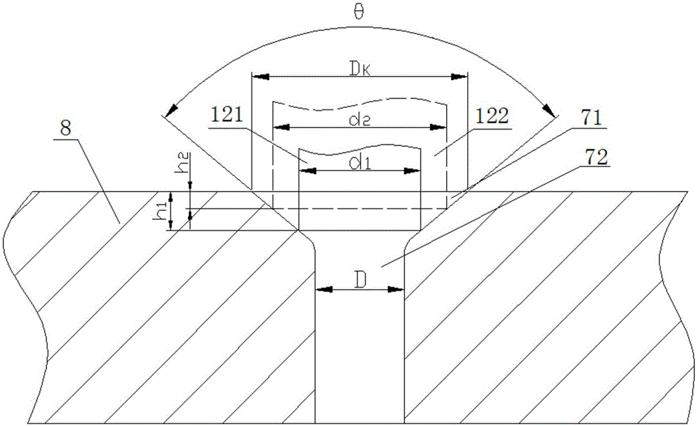 Countersunk angle measurement method