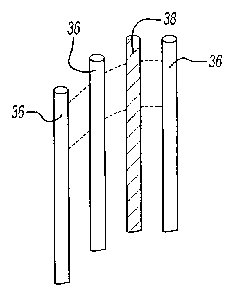 Elevator load bearing assembly having a detectable element that is indicative of local strain