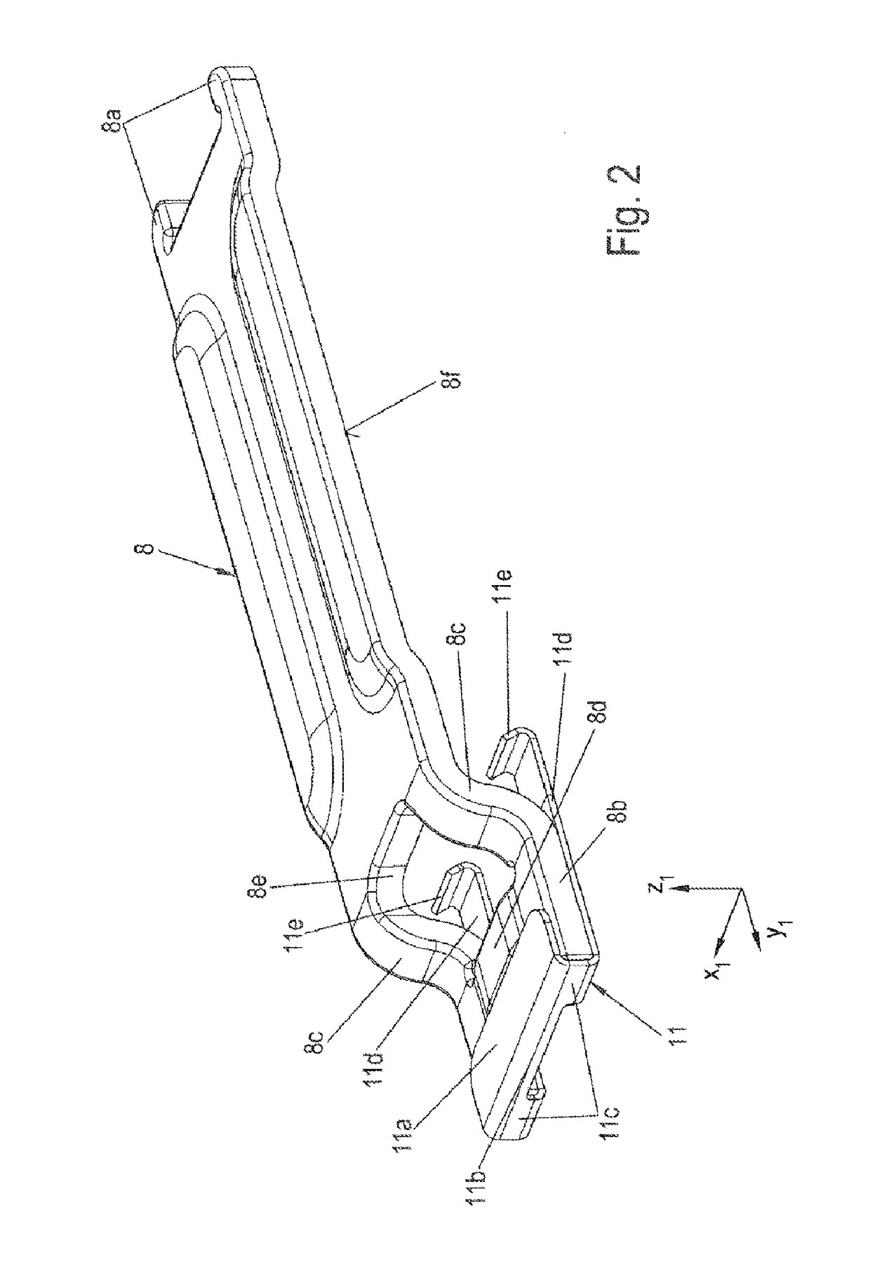 Disk Brake Having a Pad-Retaining Clip and a Securing Device, and Brake Pad Set