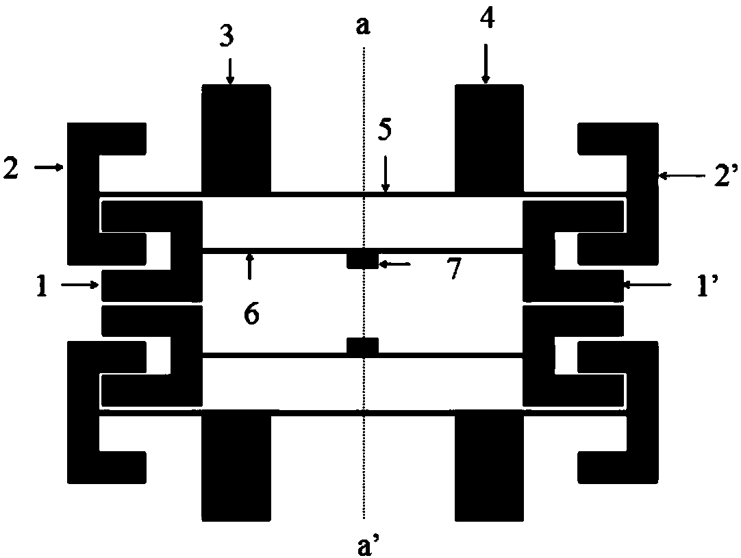 Micro differential filter based on T-shaped branch line structure