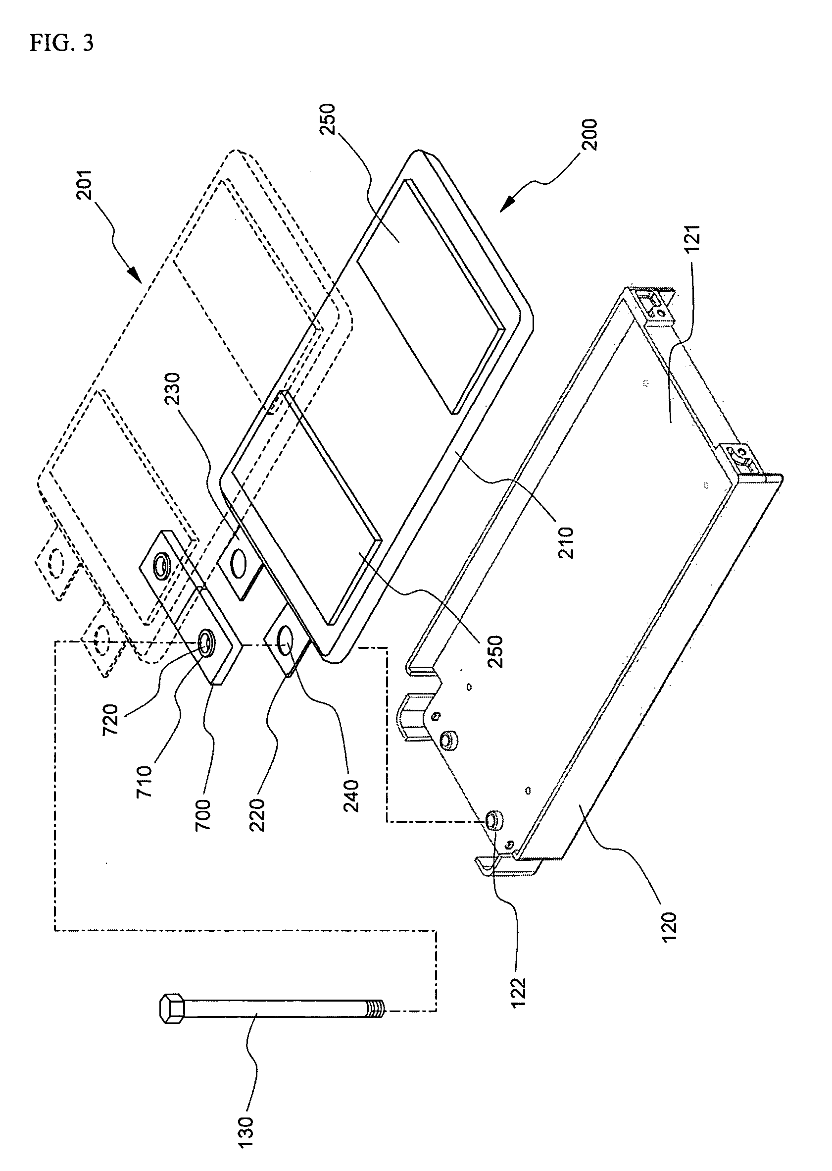 Sensing board assembly for secondary battery module