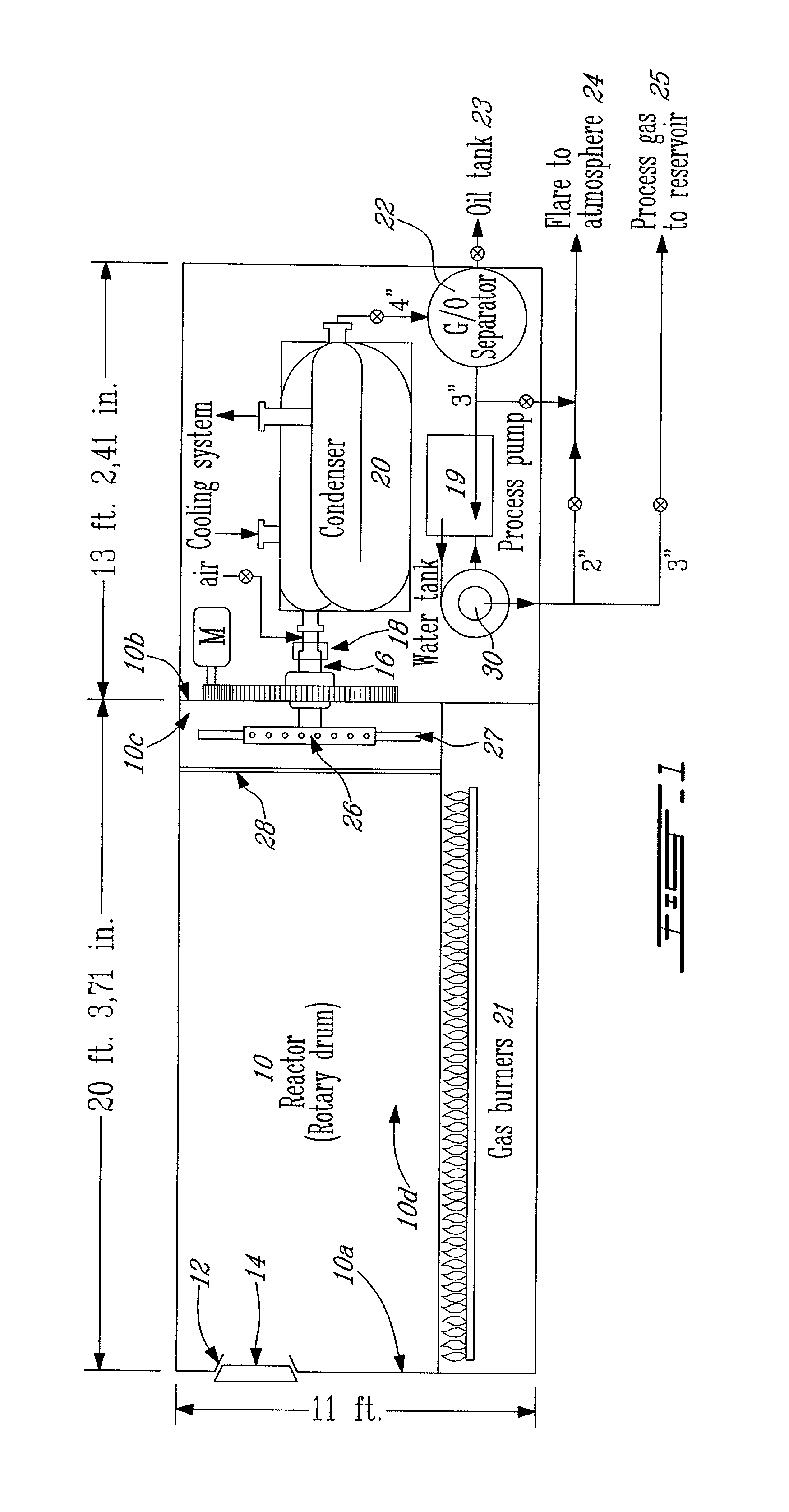 Anoxic reaction apparatus and process for obtaining an anoxic reaction therein