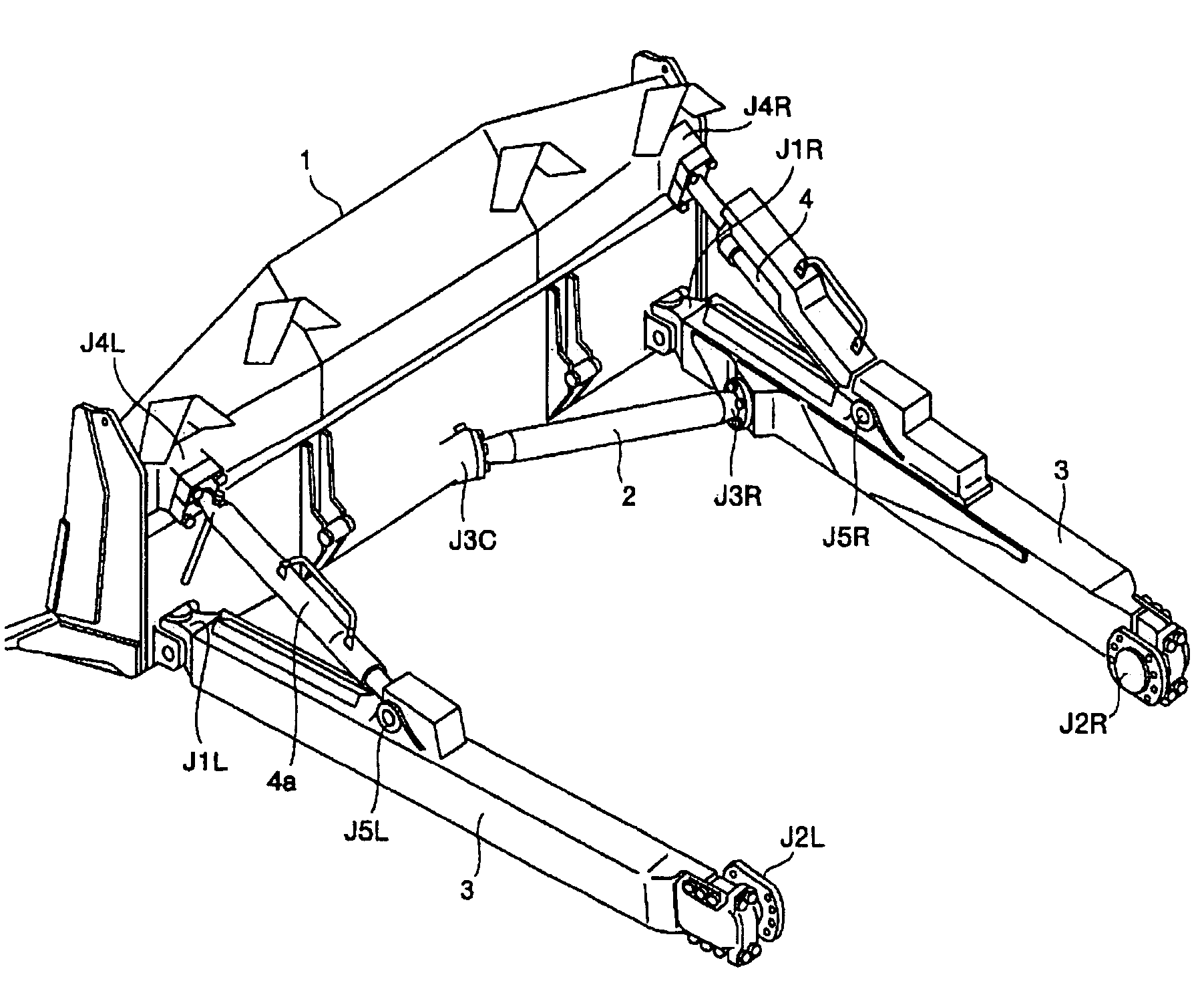 Blade mounting structure of bulldozer
