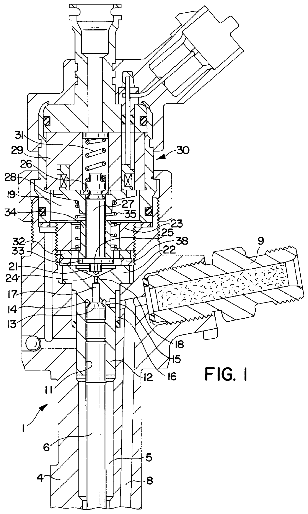 Solenoid valve for controlling an electrically controlled fuel ignition valve