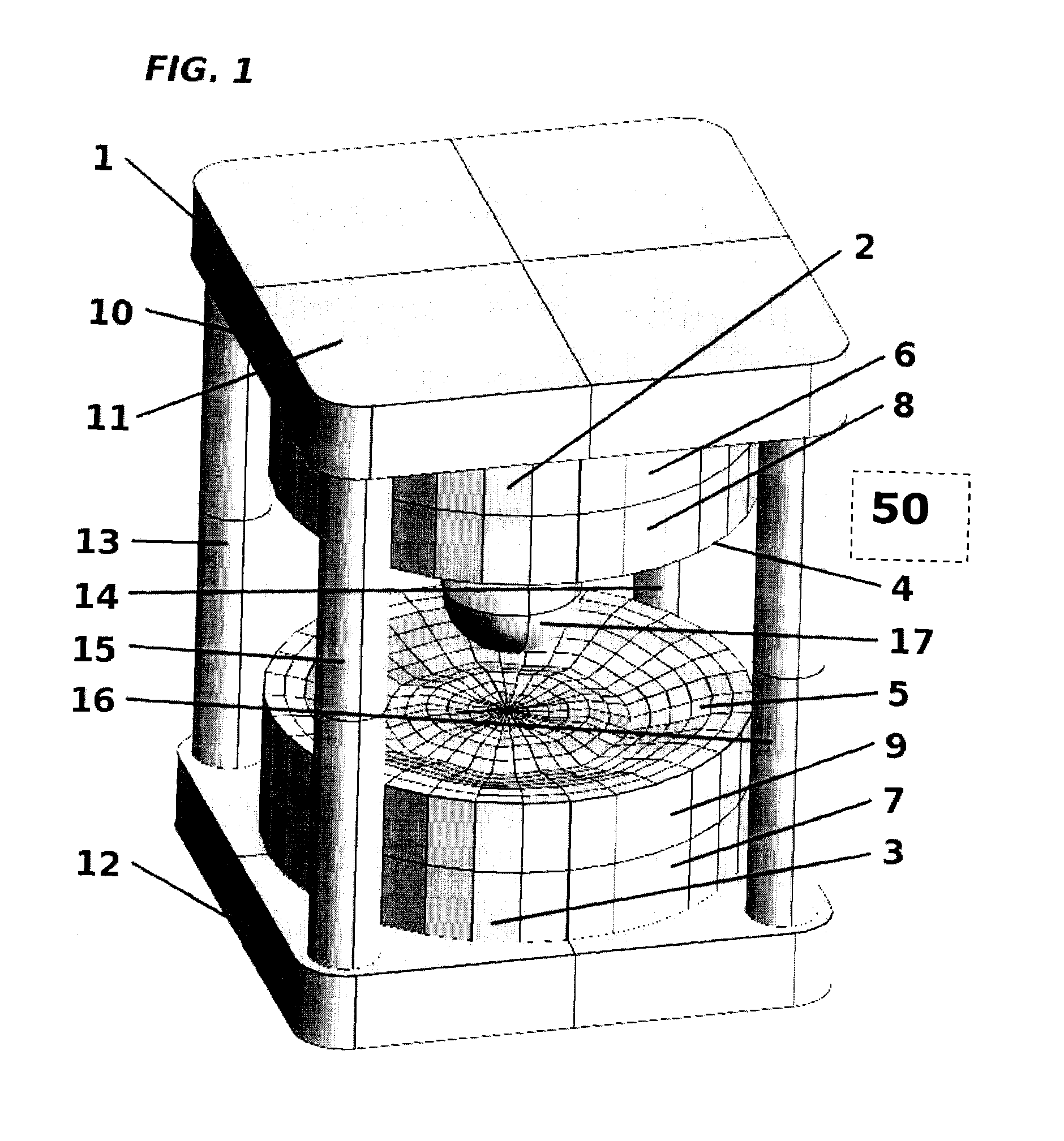 Magnetic assembly and method for defining a magnetic field for an imaging volume