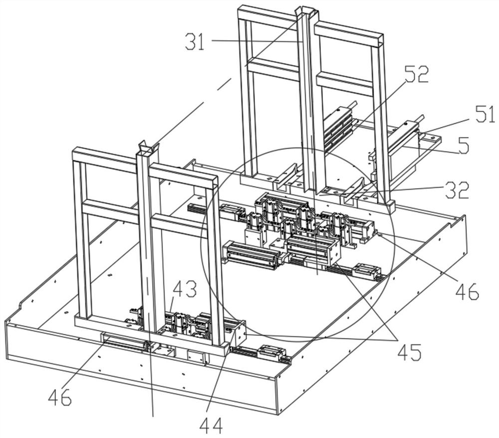 Storage mechanism of soft bag nozzle pressing machine