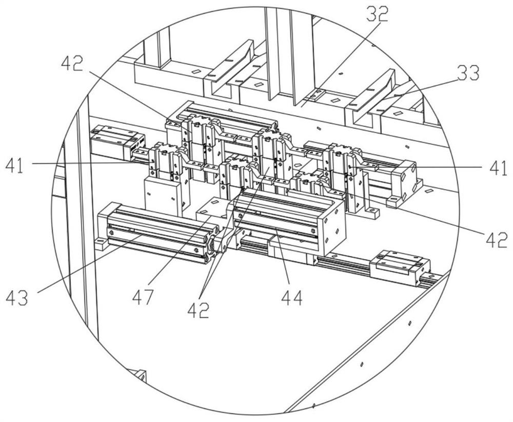 Storage mechanism of soft bag nozzle pressing machine