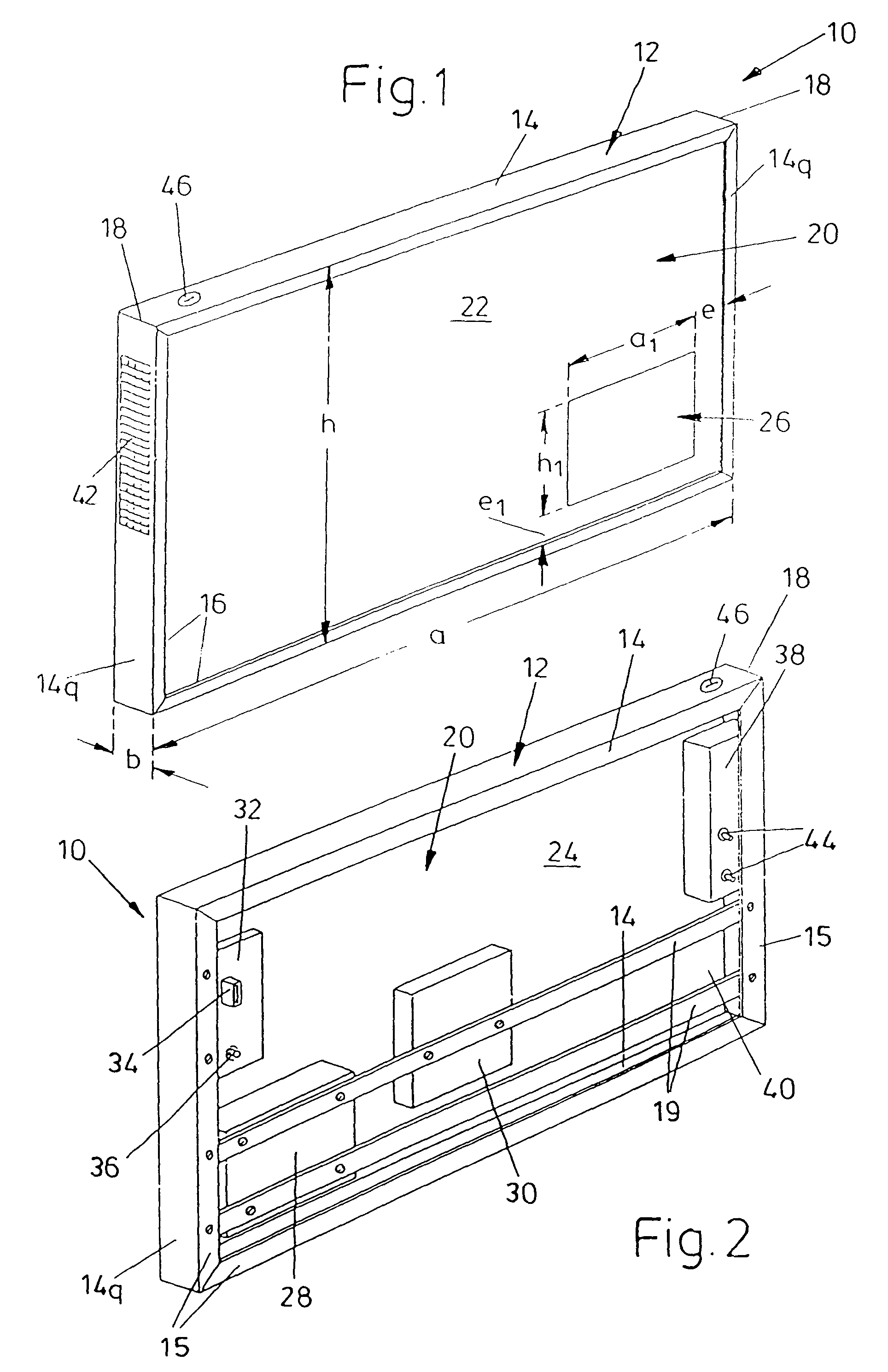 Mirror having a portion in the form of an information provider