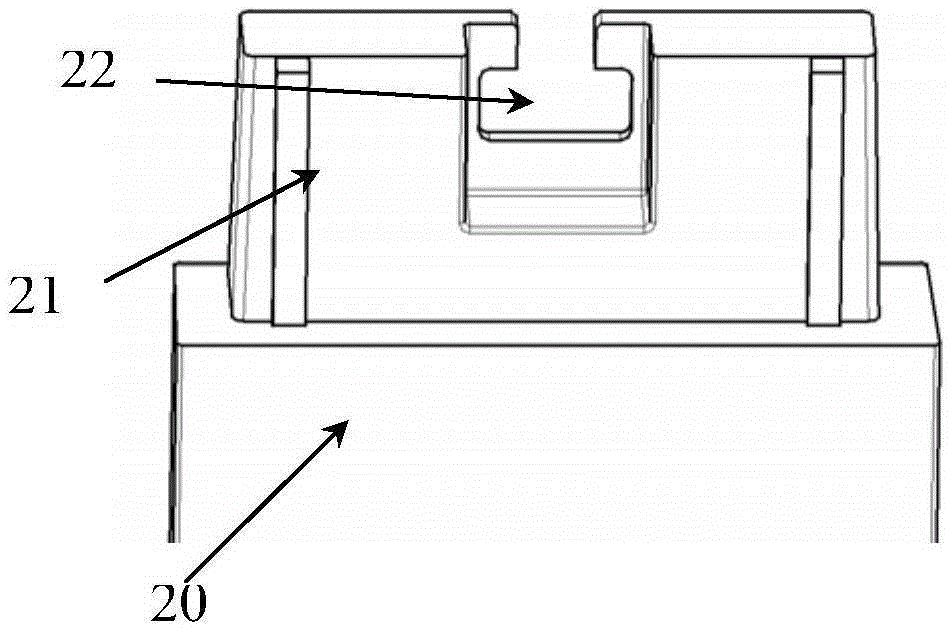 Component connecting structure and display base connecting device