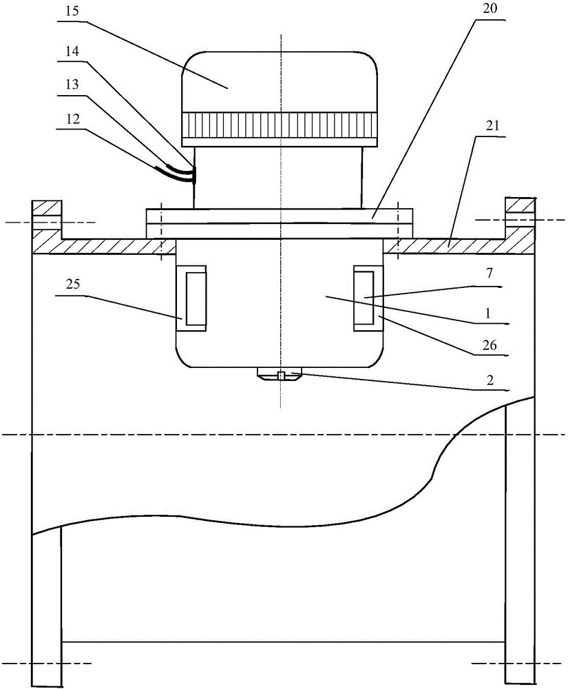 Tap water pipeline water flow self- power generation device and use method thereof