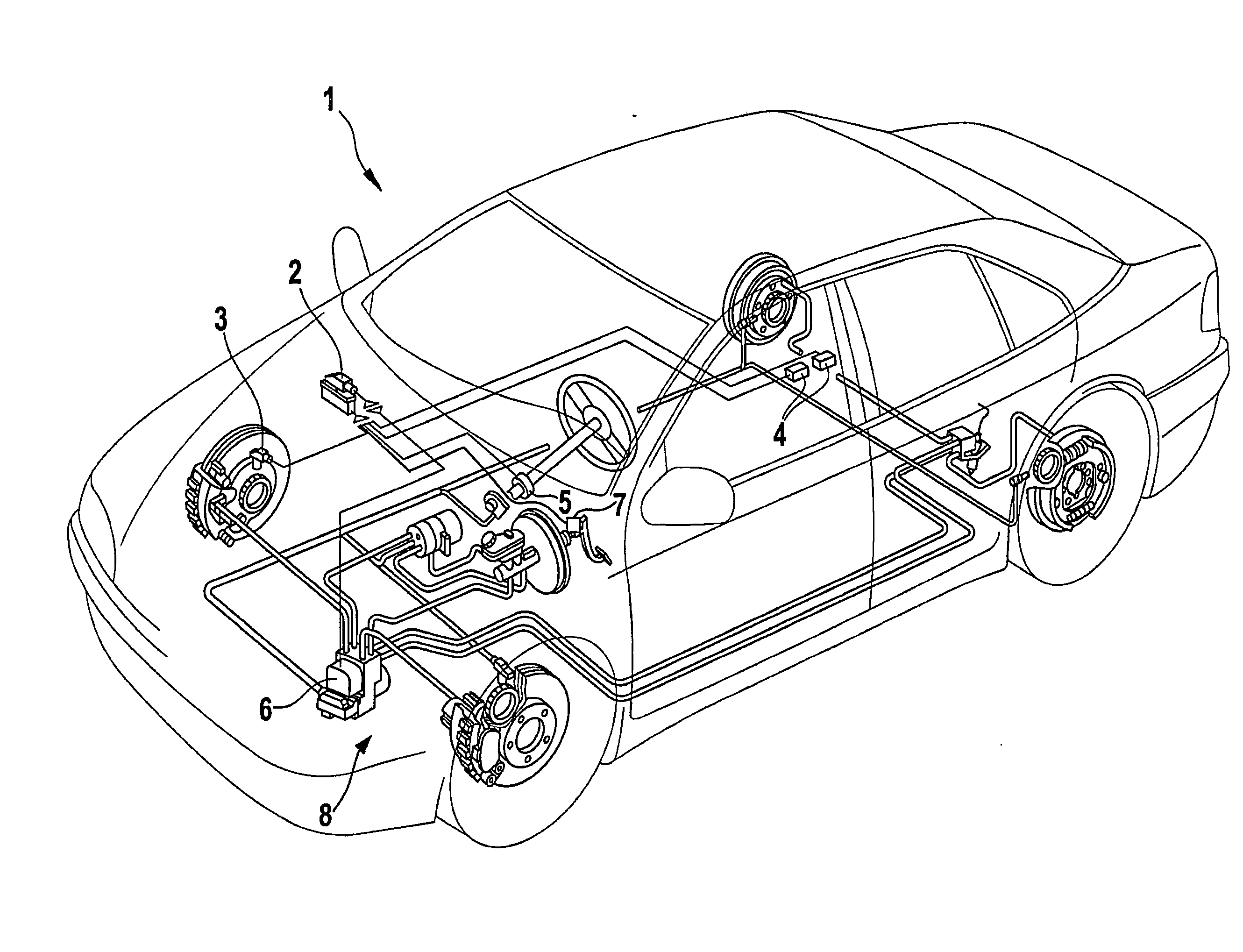 Method for setting characteristic variables of a brake system in a motor vehicle