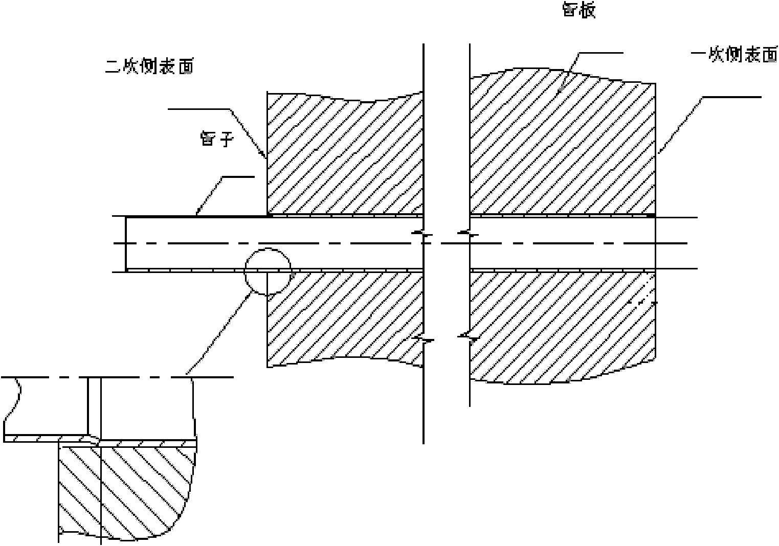 Method for determining expansion process parameters of tube and tube plate of AP1000 nuclear evaporator