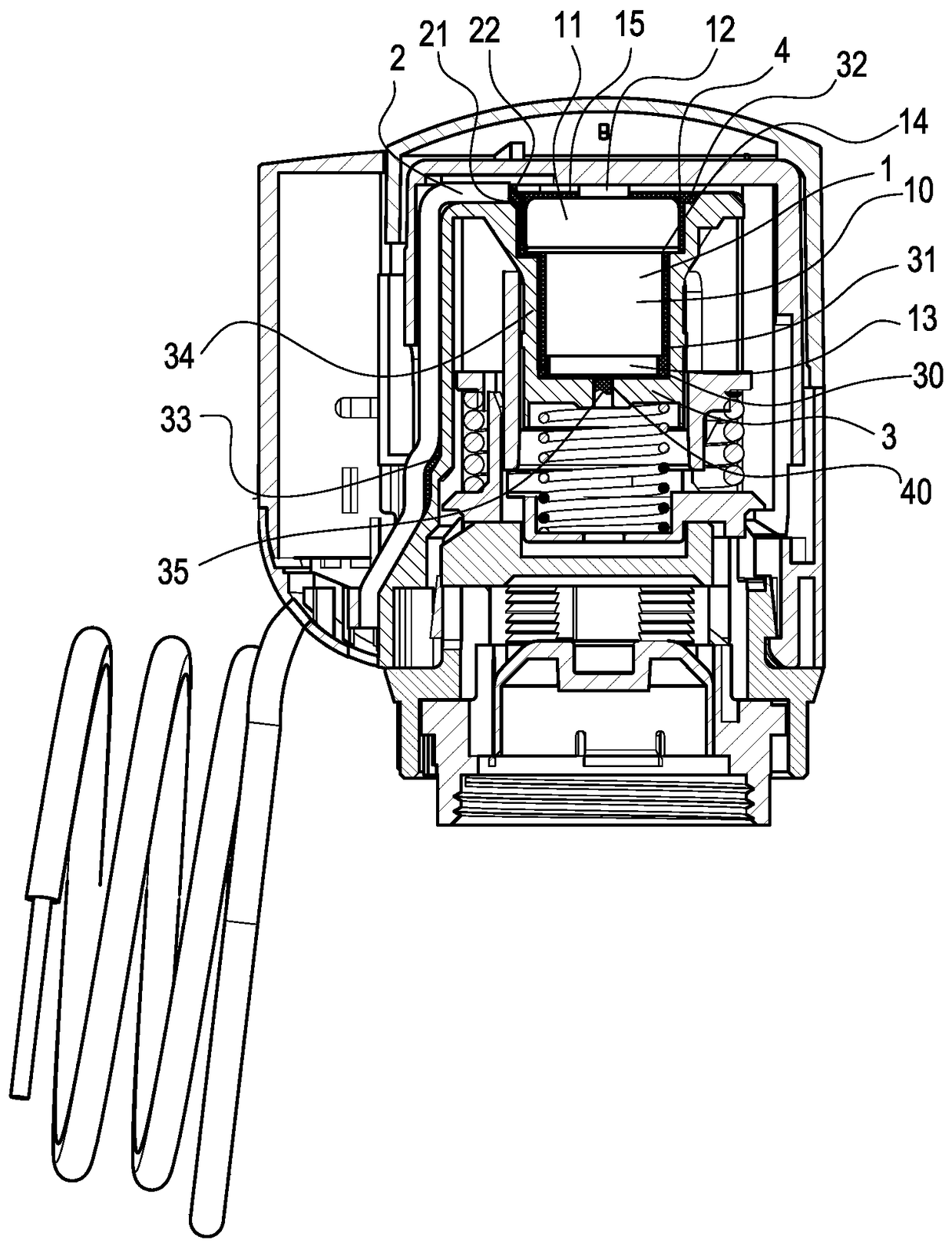 A waterproof electrothermal actuator