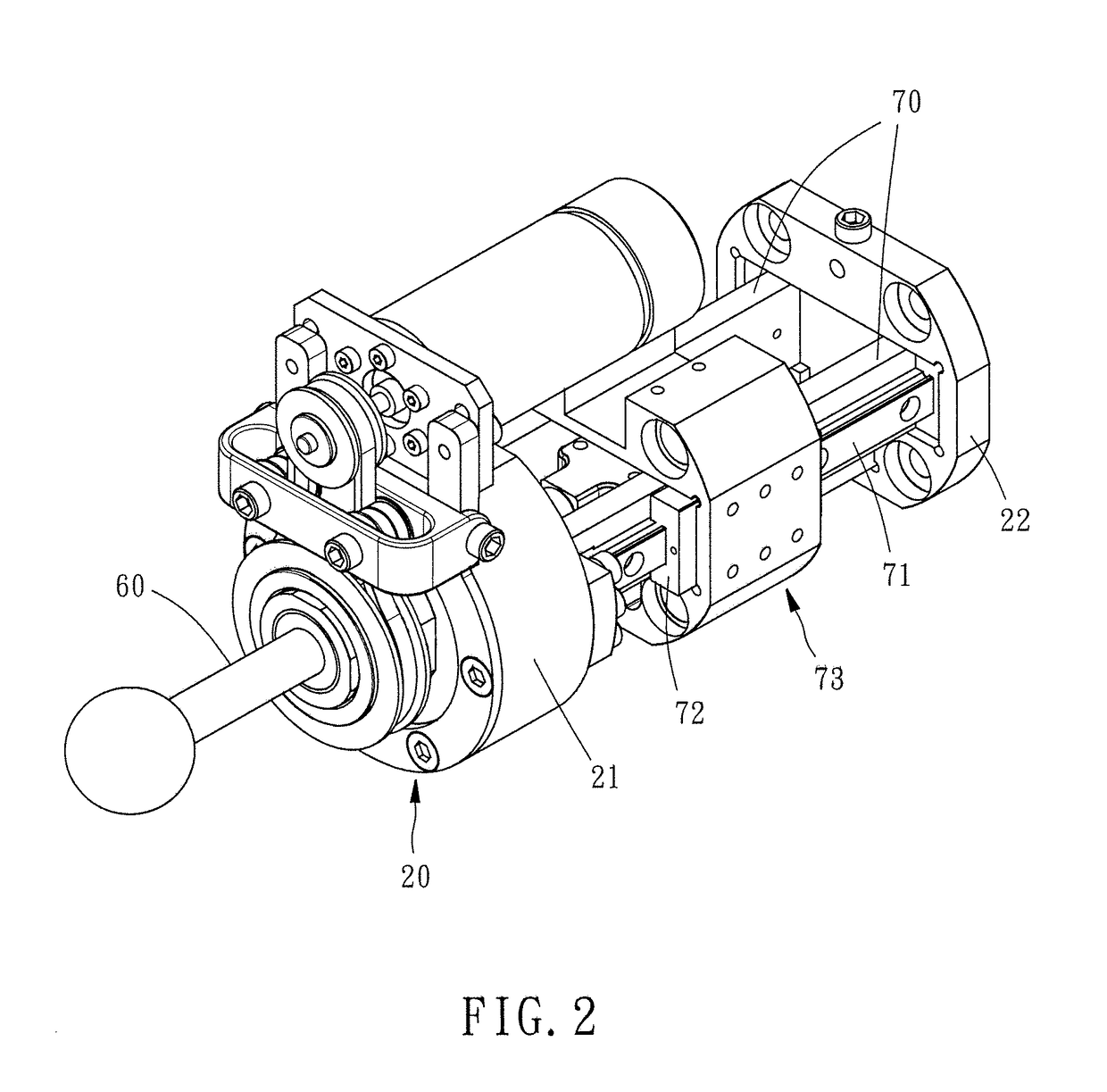 In-prosthesis linear drive system