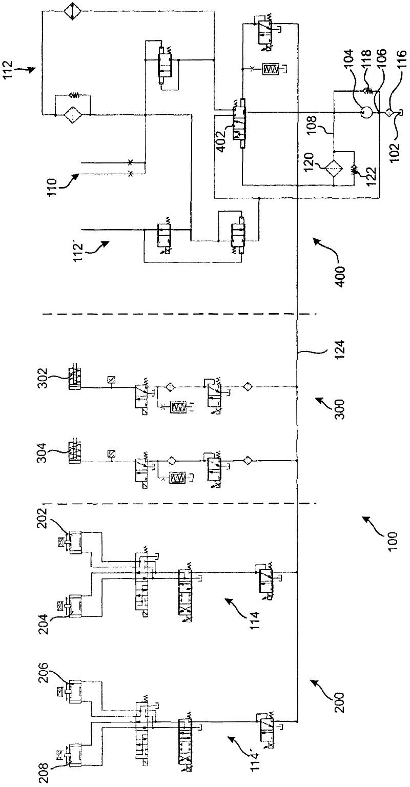 Transmission hydraulic system for a transmission with multiple clutches, control method and hydraulic valve thereof