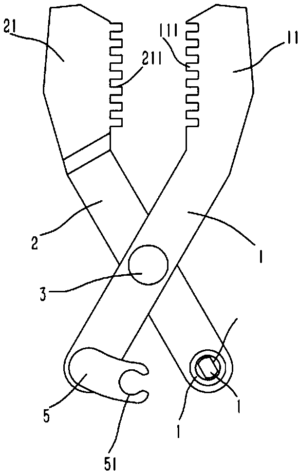 Digestive tract hemostasis clamp of optimized structure