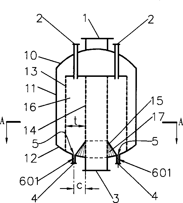 Gas and solid radial reactor for moving-bed