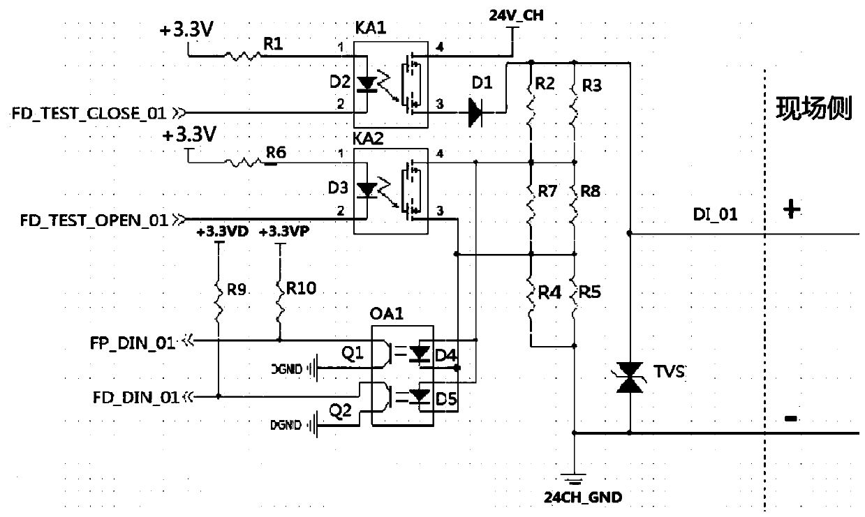 A digital acquisition circuit with dynamic fault diagnosis capability