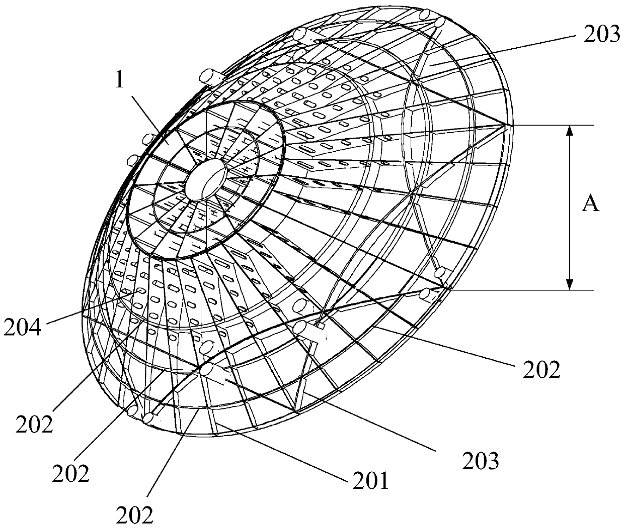 Magnesium alloy satellite antenna reflecting surface