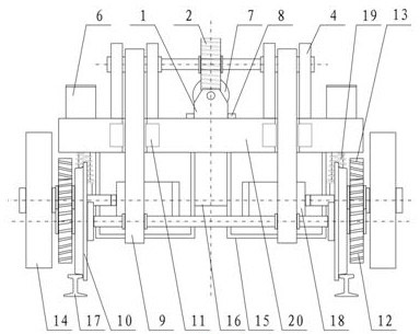 Improved pure electric highway-railway dual-purpose vehicle