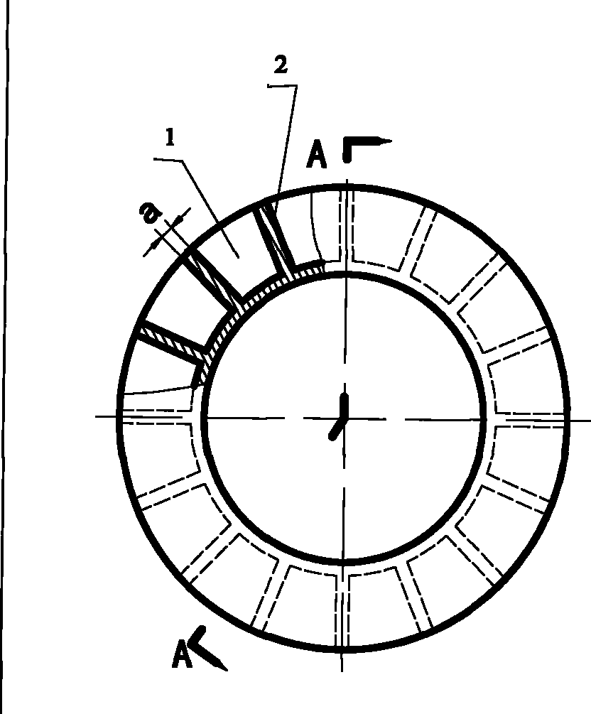Shell-shaped mechanical seal ring with sector deep groove inside