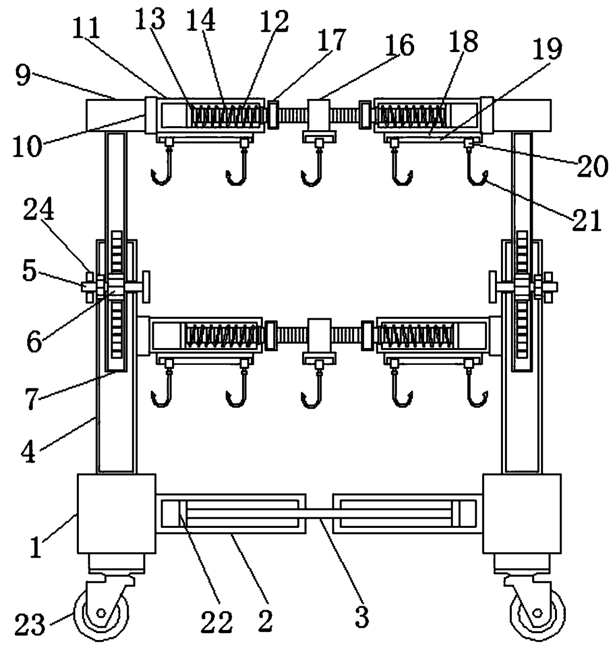 Tool shelf for factory warehouse forklift maintenance