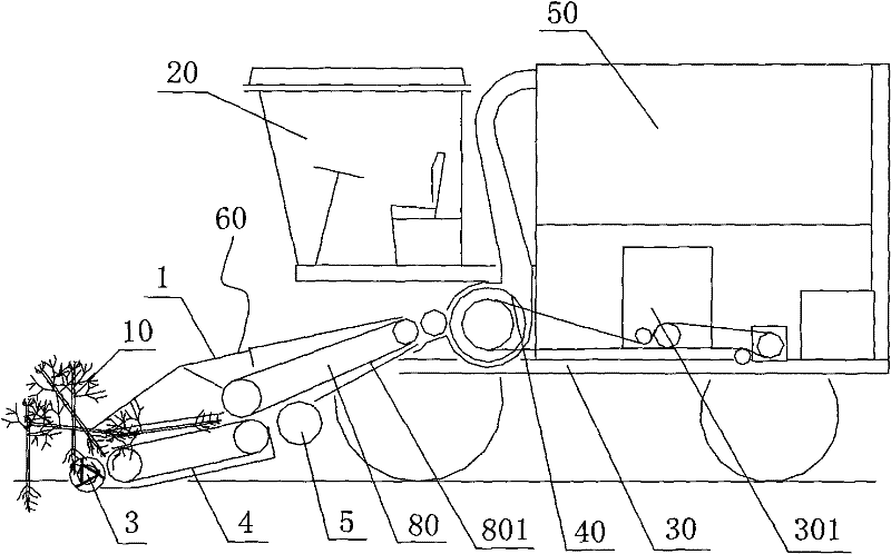 Non-aligned row cotton stalk harvester and cotton stalk pulling harvesting table thereof