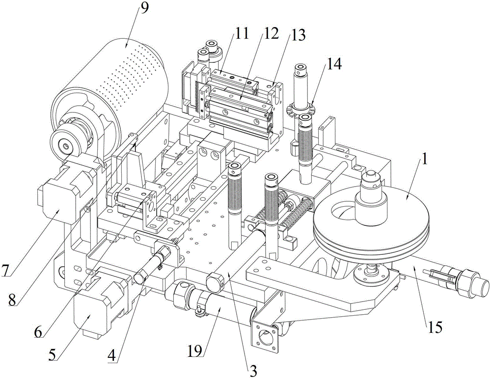 Device for attaching terminating tape to battery through winding