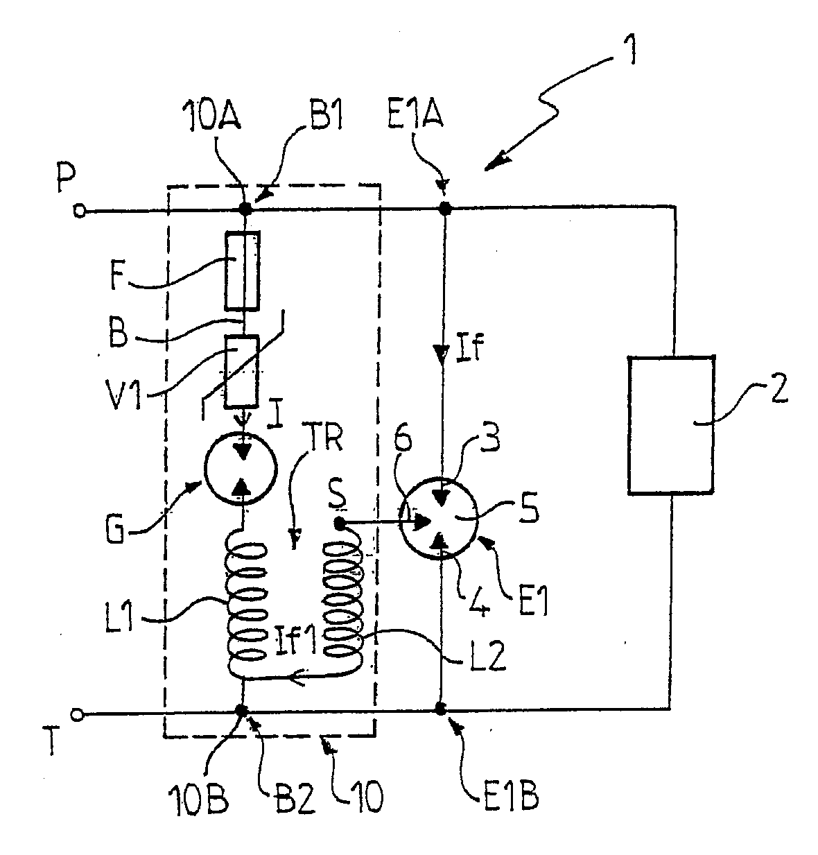 Overvoltage protection device with improved leakage-current-interrupting capacity