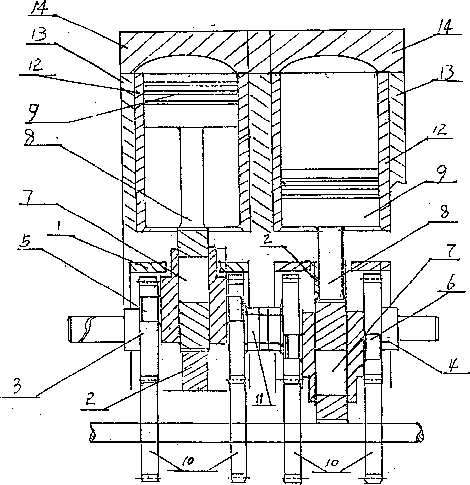 Piston zero side pressure technology and apparatus of high efficient internal-combustion engine