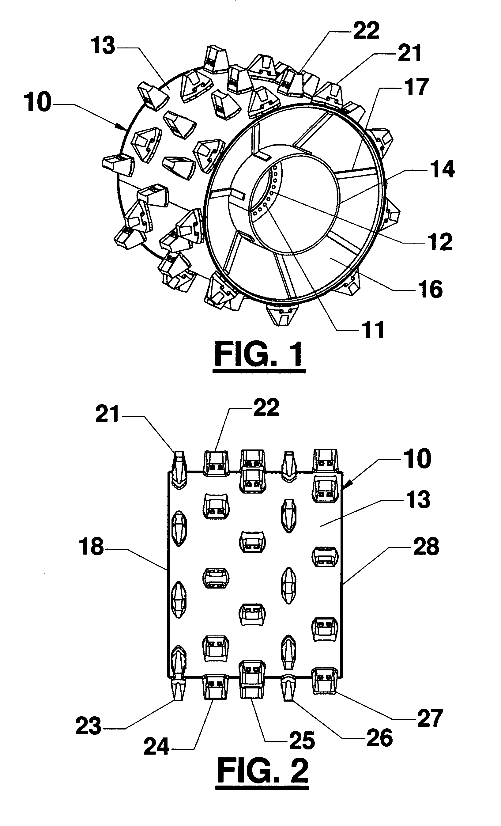 Compactor wheel with trash exclusion properties