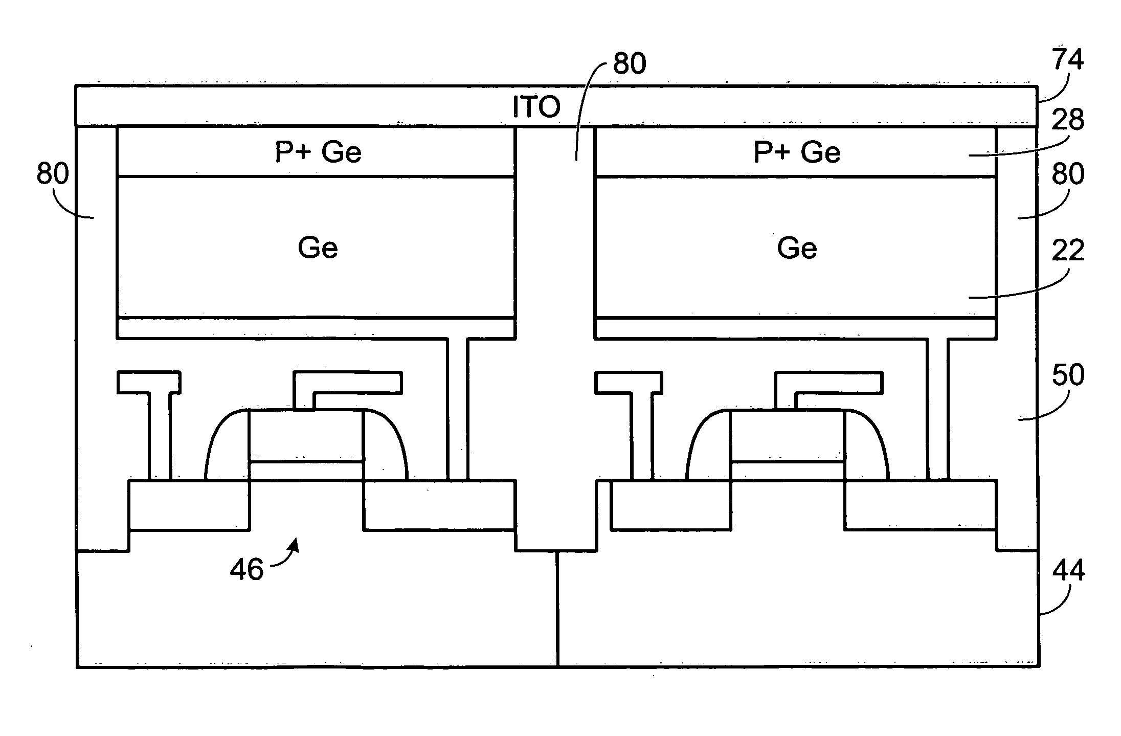 Germanium infrared sensor for CMOS imagers