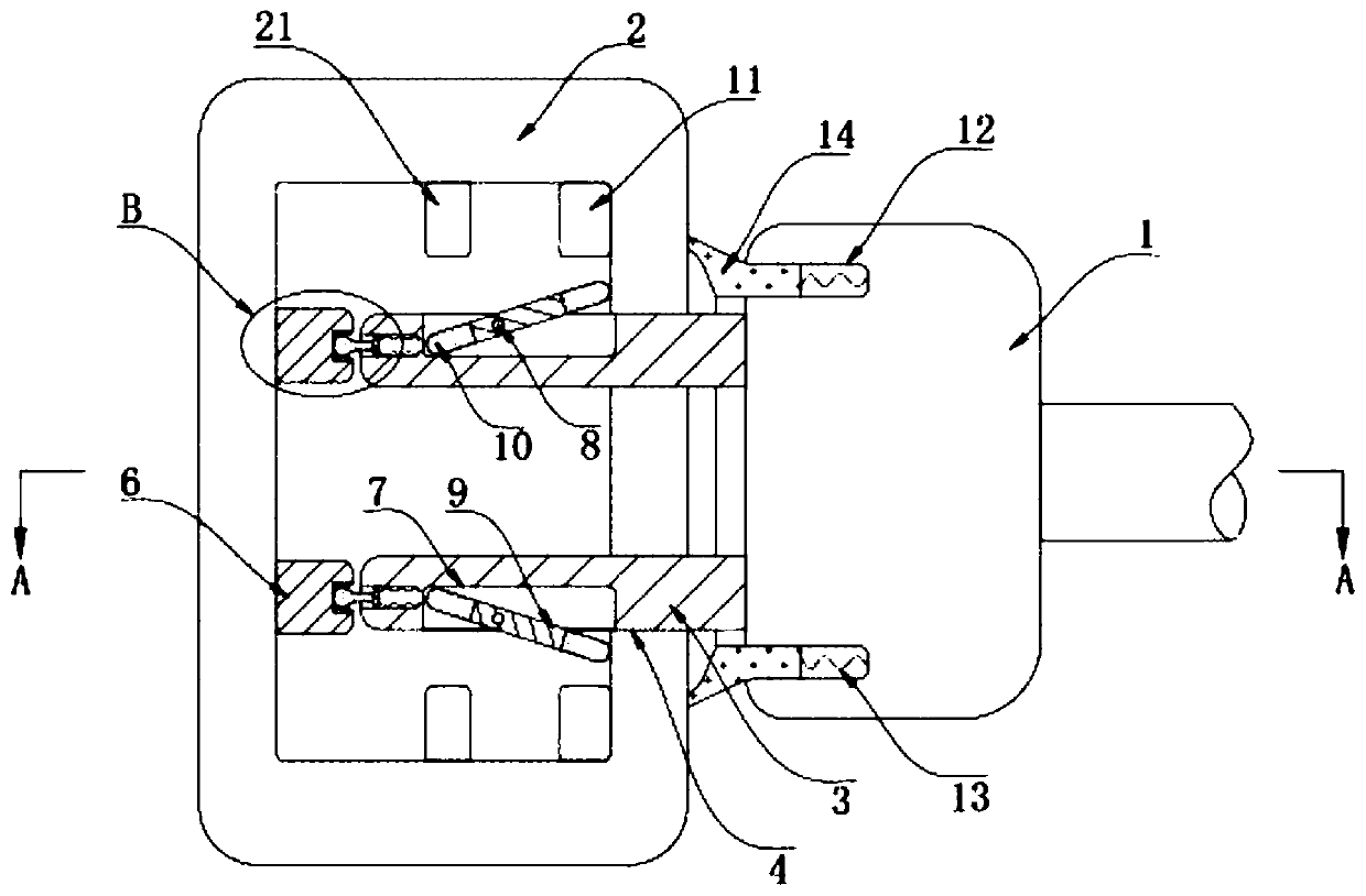 Anti-loosening plug and socket