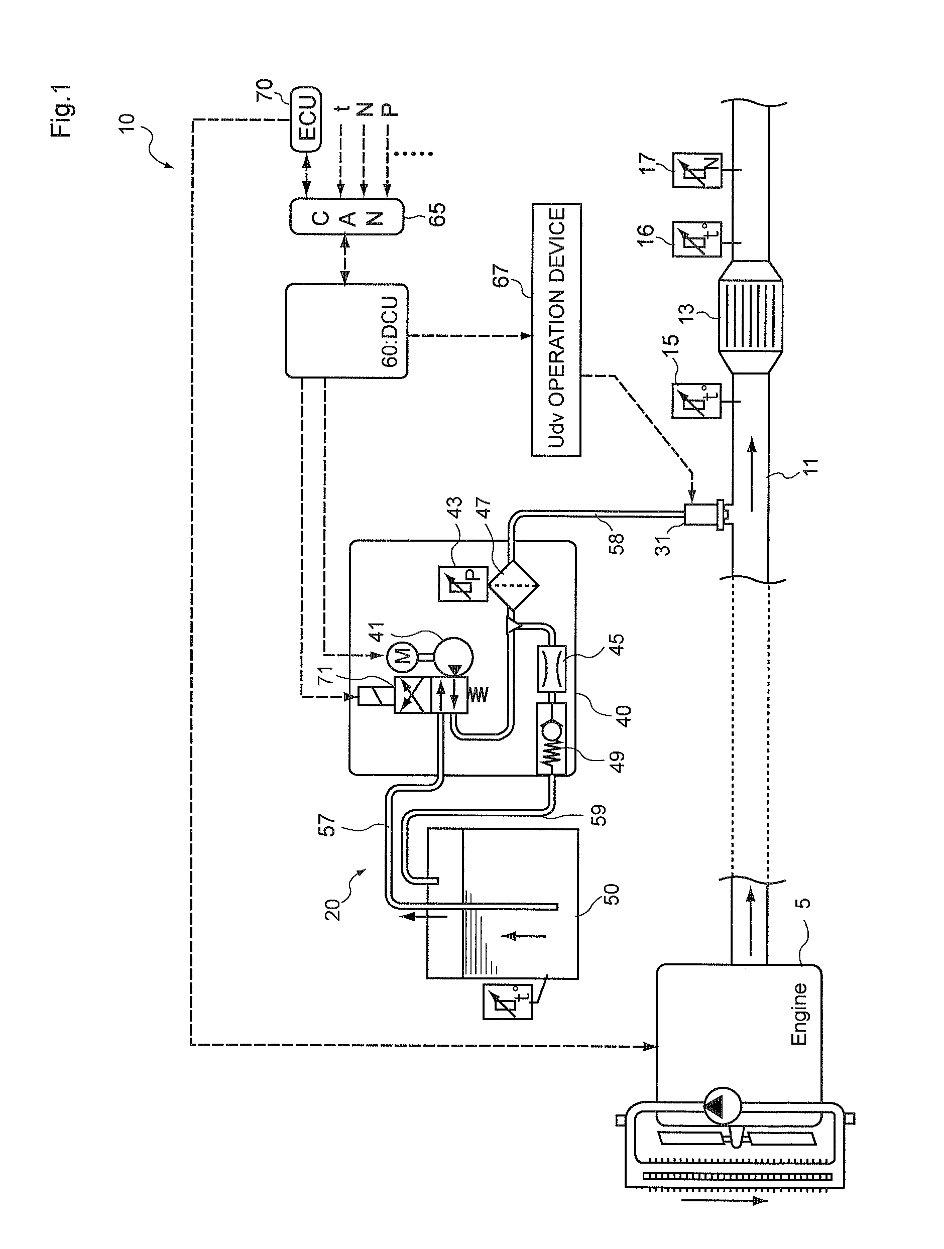 Control device of reducing agent supply apparatus, reducing agent collection method, and exhaust gas purification apparatus