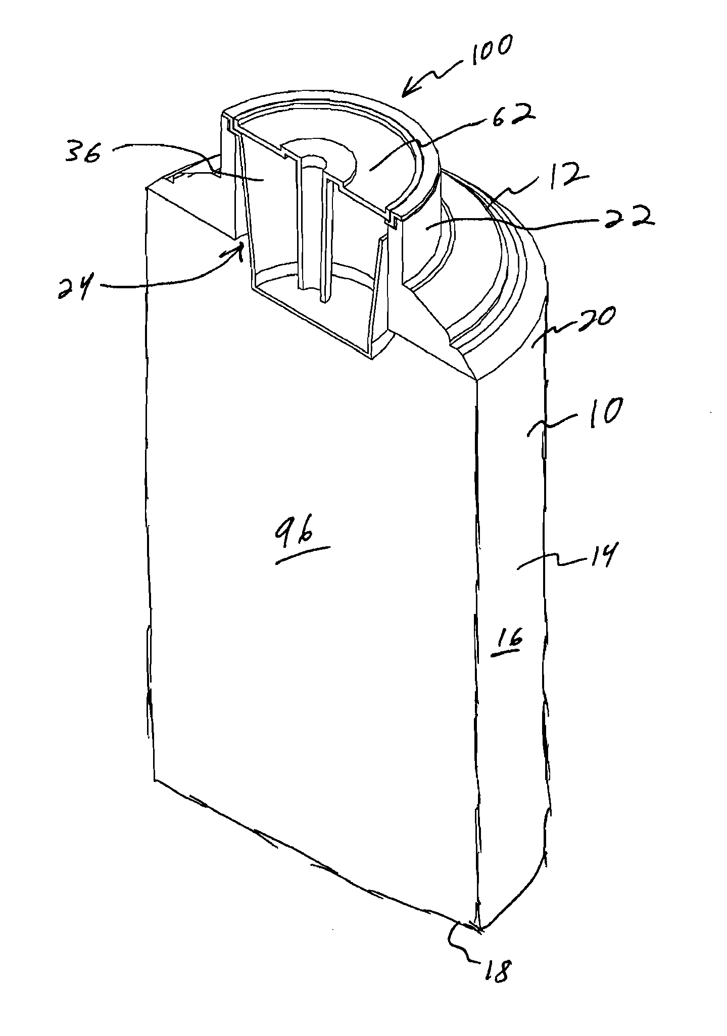 Inverted dispenser fitment